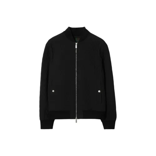 Burberry Quilted Нейлон Bomber Куртка Куртки Пальто Мужской Черный