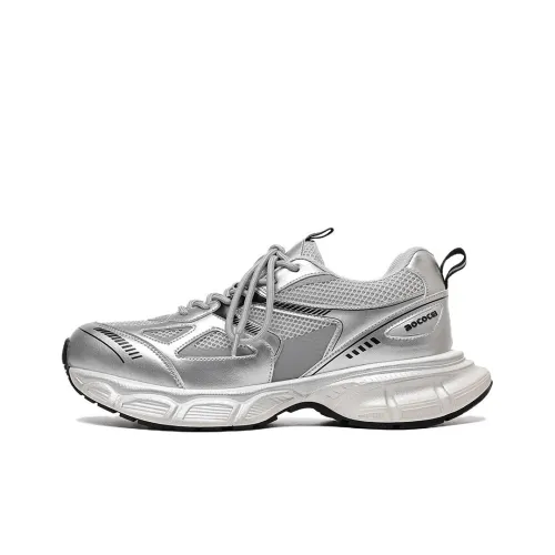 WEISHIBANGWEI Дышащие Кроссовки с Низким Верхом и Толстой Подошвой для Увеличения Высоты Мужские Серебряные