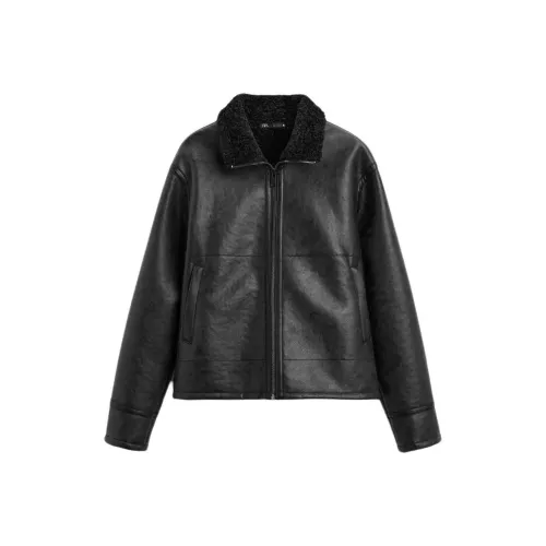 ZARA Черные Мужские Кожаные Куртки