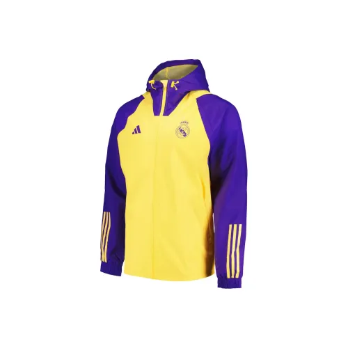 Adidas Real Madrid Куртки и Пальто Унисекс Фиолетовый Желтый