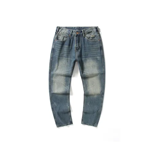 A3G4 Синие Унисекс Джинсы