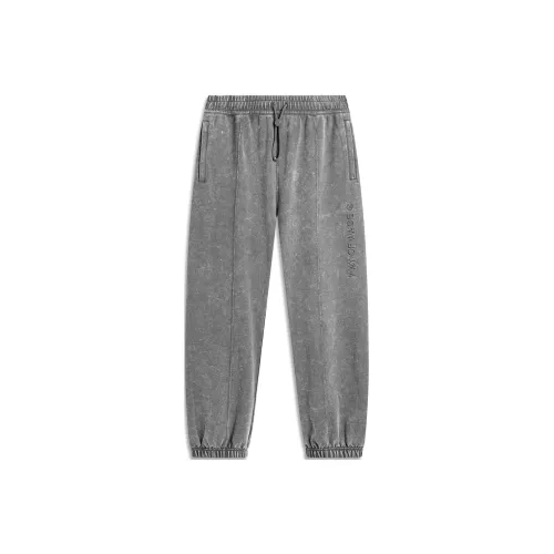 LINING Вязаные тренировочные брюки мужские цвет обсидиановый серый