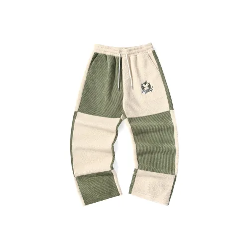 GENANX Повседневные брюки Унисекс Абрикос Зеленый