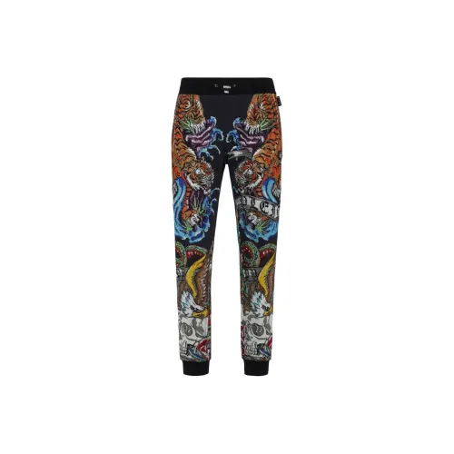 PHILIPP PLEIN Черные мужские вязаные тренировочные штаны