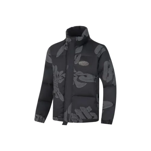 LINING Badfive Down Jacket Men's Black Jacquard