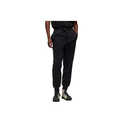 Y 3 Brushed Terry Cuffed Casual Pants Men's Black