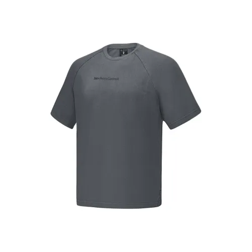 Skechers Sportlife SS25 T-Shirt Унисекс Выстиранный Черный 05RG