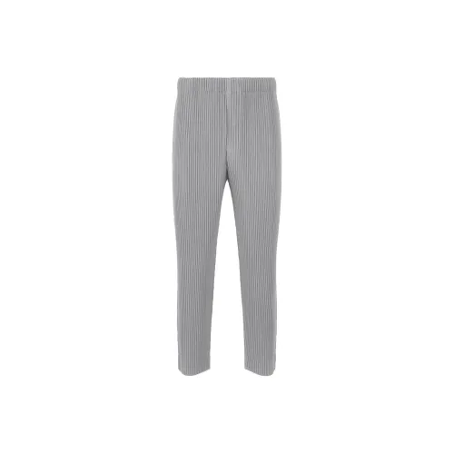 Homme Plissé Issey Miyake MOLE Серый Мужские Вязаные Спортивные Штаны