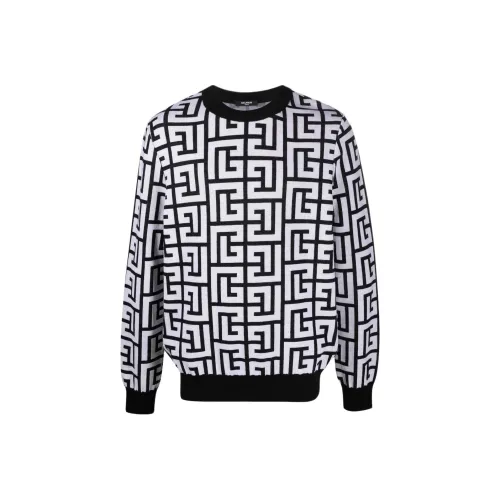 BALMAIN Черные Мужские Свитера