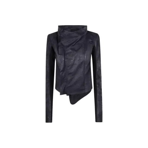 Rick Owens RO Leather Jacket Men's Black