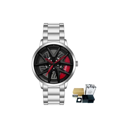 Sanda Wheel Collection Кварцевый механизм Стальной ремешок Часы Мужские Часы с открытым механизмом