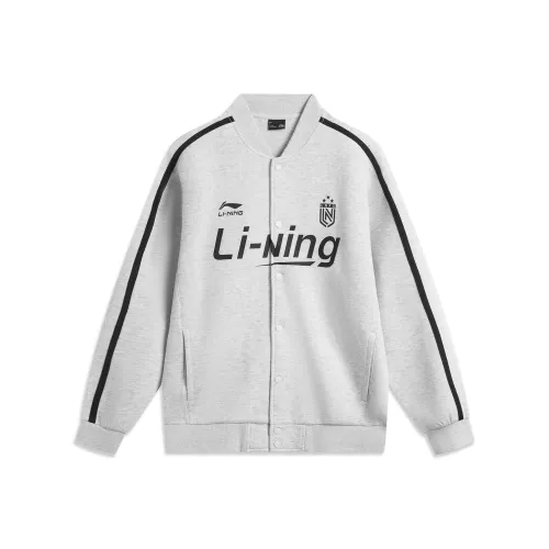 LINING Sports Life Collection Бейсбольная куртка Унисекс Каменный меланж серый