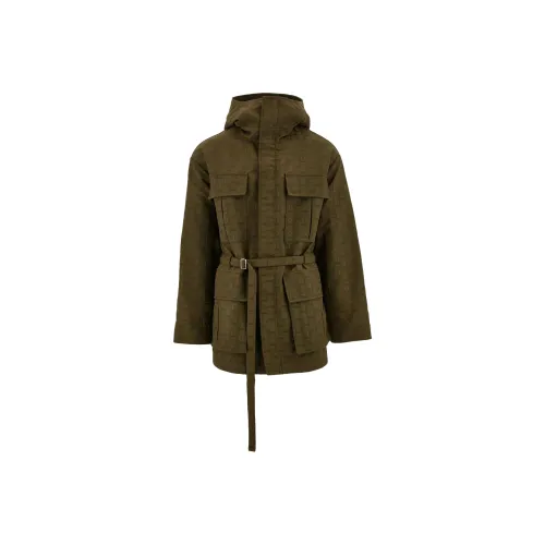 Ferragamo SS24 PARKA Пальто Мужское Оливково-зеленый