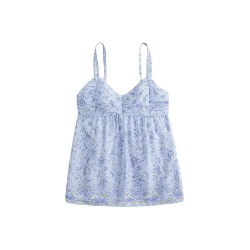 Hollister Топ на бретелях Женский Серый Синий