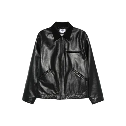 JUNYA WATANABE совместный бренд Черные мужские кожаные куртки