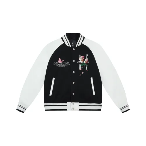 MEDM Бейсбольная куртка Унисекс Черный Белый