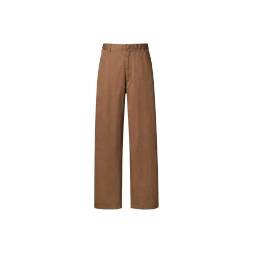 UNIQLO SS24 Повседневные брюки Мужские Цвет скорлупы каштана Коричневый