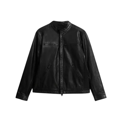 ALLSAINTS Черные Мужские Кожаные Куртки