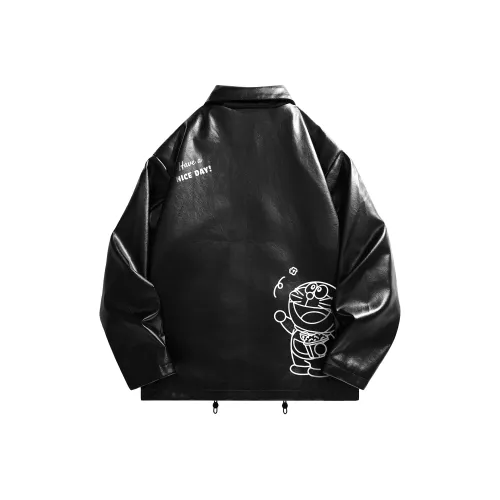 DoraemonA Кожа Куртка Куртка Унисекс