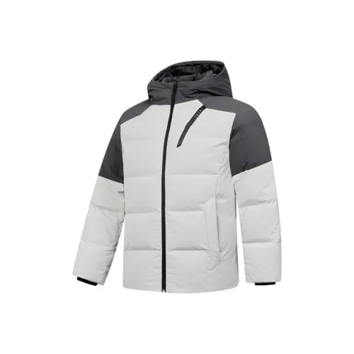 QIAODAN Men's Training Series Пуховик Мужской Лунный камень Грозовый Серый