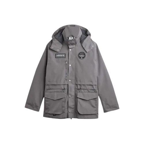 Adidas Originals SPEZIAL Series FW24 FC Anorak Тренчкот Мужской Серый