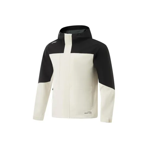 LINING Fitness Series Тренчкот Мужской Черный Рок Белый Серый