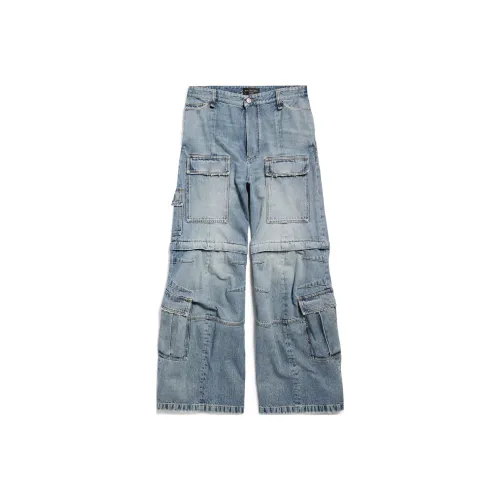 Balenciaga SS25 Джинсы Унисекс Светлый Синий