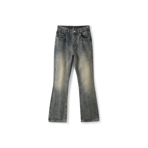 98SQUID Джинсы Унисекс Винтаж Синий