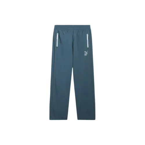 PUMA Вязаные тренировочные брюки мужские синие