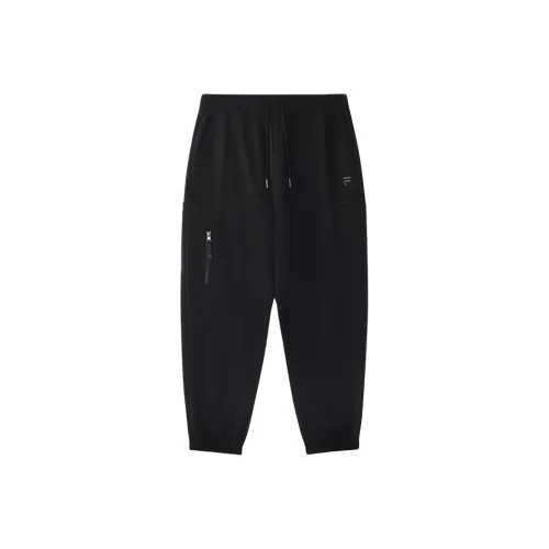 FILA FUSION Вязаные тренировочные брюки мужские глубокий черный