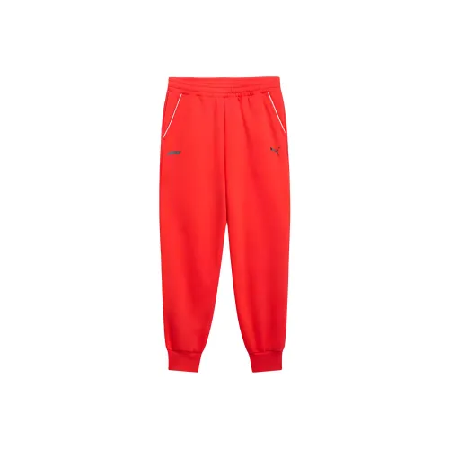 PUMA F1 ESS Вязаные тренировочные брюки мужские красные