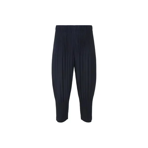 Homme Plissé Issey Miyake SS23 Повседневные брюки Мужской Морской синий