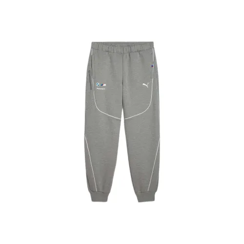 PUMA BMW M MOTORSPORT Collaboration Series Вязаные тренировочные брюки Мужские Серые