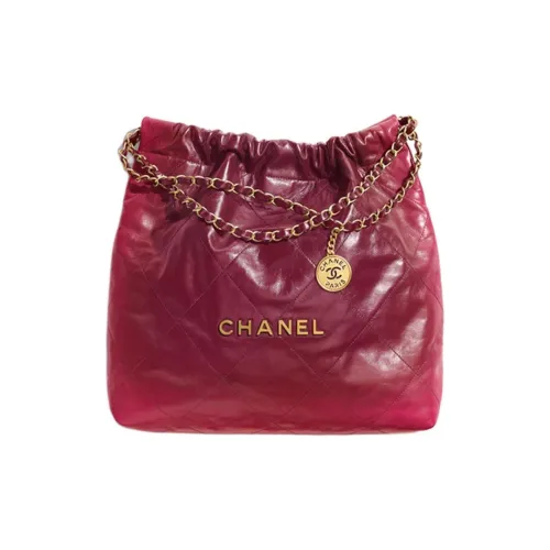 CHANEL 22Bag Телячья кожа Сумка Стандартная Женская Красная Темно-красная