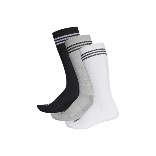 Adidas 3 пачки Белый/Черный/Средний Фотиния Серый Мужской MID Носки до икры
