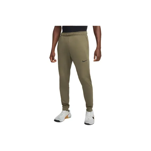 Nike Dry Вязаные Тренировочные Штаны Мужские Оливкового Цвета