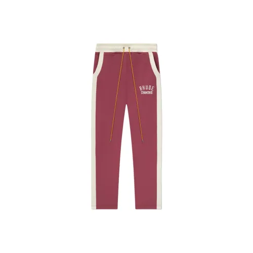 RHUDE Каштановый и Кремовый Мужские Вязаные Спортивные Штаны