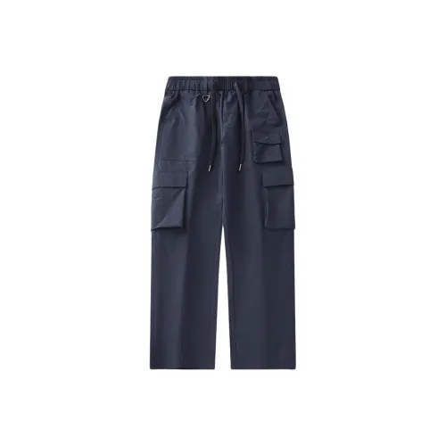 SONGS ALONG Карго-брюки Унисекс Темно-синий