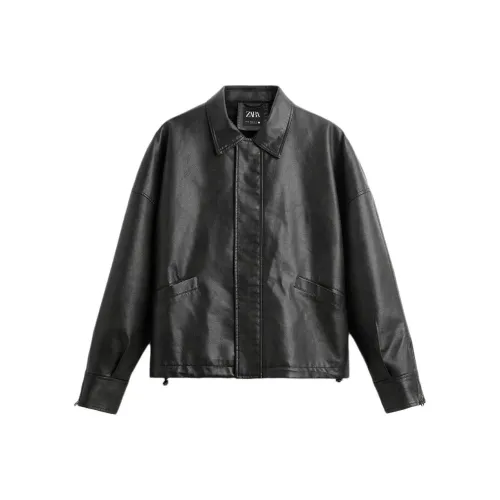 ZARA Черные Мужские Кожаные Куртки