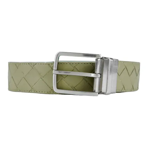 Bottega Veneta Ремни из коровьей кожи Травертин/Изумрудно-зеленый Мужской