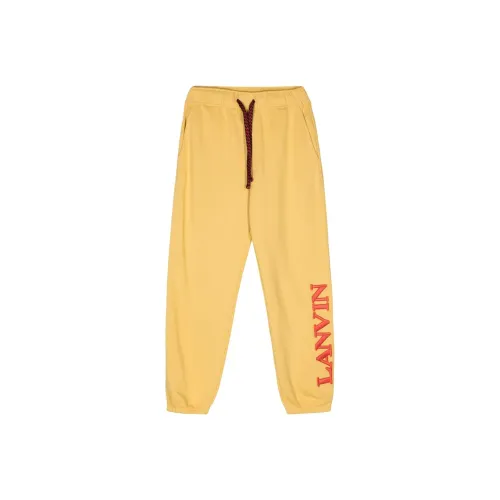 Lanvin SS24 Вязаные спортивные брюки унисекс горчично-желтые