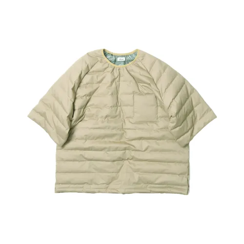 NANGA Travel Outdoor Коллекция Хлопок Персик Пух Big Tee Пух и Зимние пальто Унисекс Бежевый