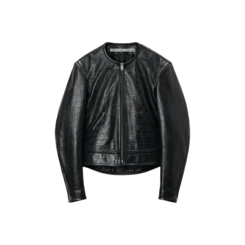 Alexander Wang FW24 Кожа Куртка Мужская Черная