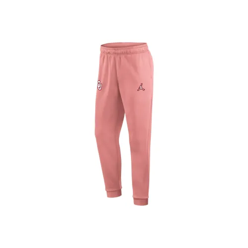Джордан Oklahoma Sooners Sideline Игрок Вязаные Тренировочные Штаны Мужские Розовые