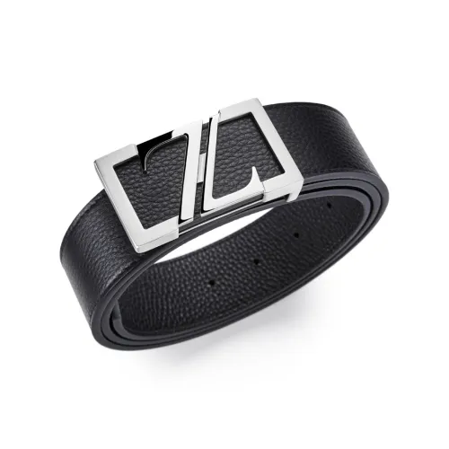 Jeccieziio Ремень из натуральной коровьей кожи мужской с серебристо-золотым оттенком ширина 3,8 см набор в подарочной коробке