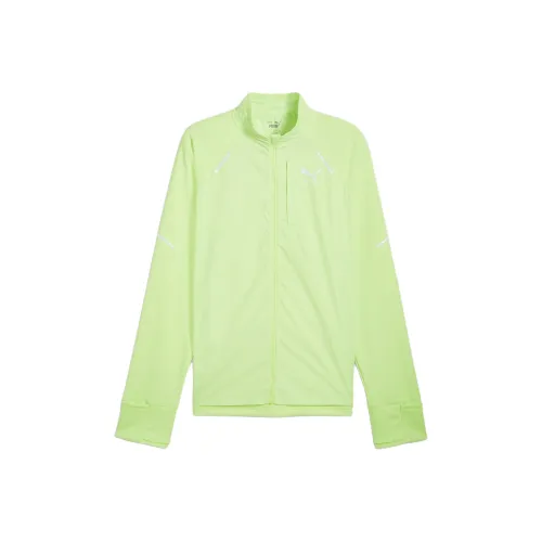 PUMA DRYCELL RUN Сетка Флис Куртки Пальто Мужской Сода Яблоко