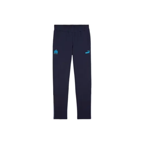 PUMA Olympique de Marseille FTBLARCHIVE Track Pants Вязаные Тренировочные Штаны Мужские Морской Синий