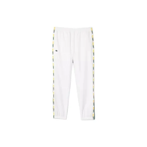 LACOSTE Вязаные тренировочные брюки мужские белые зеленые