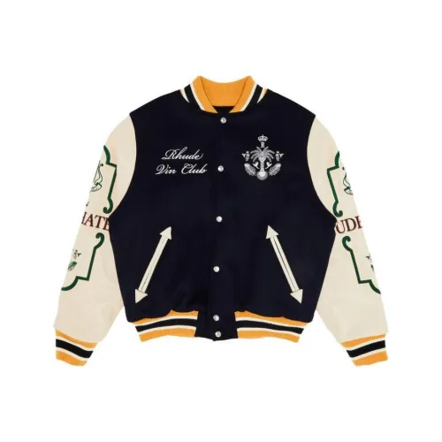 RHUDE Черные Мужские Бейсбольные Джерси