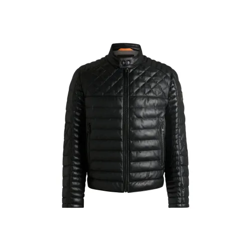 Hugo Boss FW24 Кожа Куртка Мужская Черная